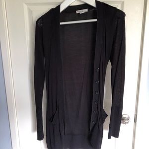 Kensie Black Long Cardigan